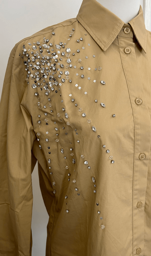 Camicia con strass 